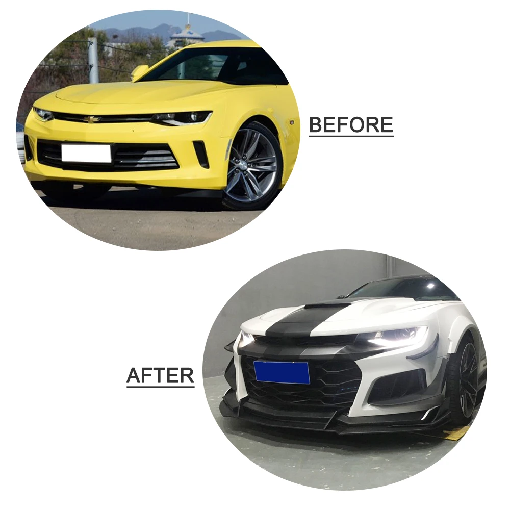 Карбоновый передний бампер для автомобиля, спойлер для Chevrolet Camaro- FRP бампер, спойлер для кузова, наборы