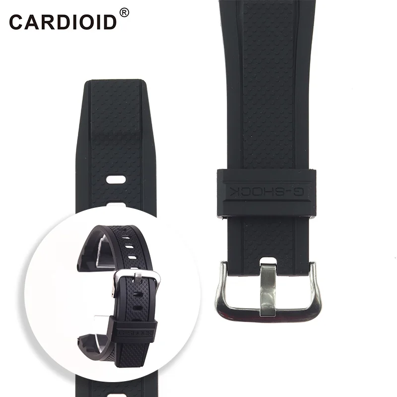 

New Silicone Watchbands For CASIO GST-W110/210B/S110 Series Watch Straps Stainless Steel Clasp Watch Accessories For GST-W110G
