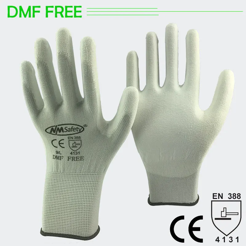 Guantes Trabajo перчатки Nmsafety антистатические Pu перчатки Антистатические электронные промышленные Esd рабочие перчатки для пальцев