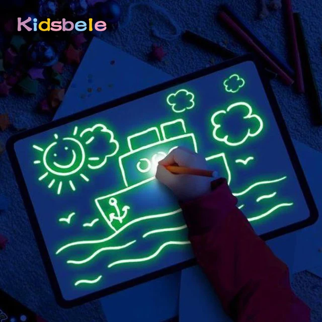 Big Size Illuminate Light Drawing Board In Dark Kids Paint Toy DIY Educaitonal 2020 Children Toys Draw with Light 1