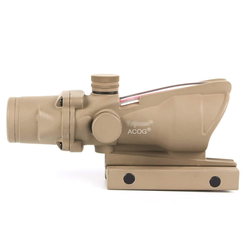 4X32 ACOG охотничий прицел светло-коричневый цвет красный зеленый с подсветкой Оптический прицел стекло выгравированное для наружного охоты