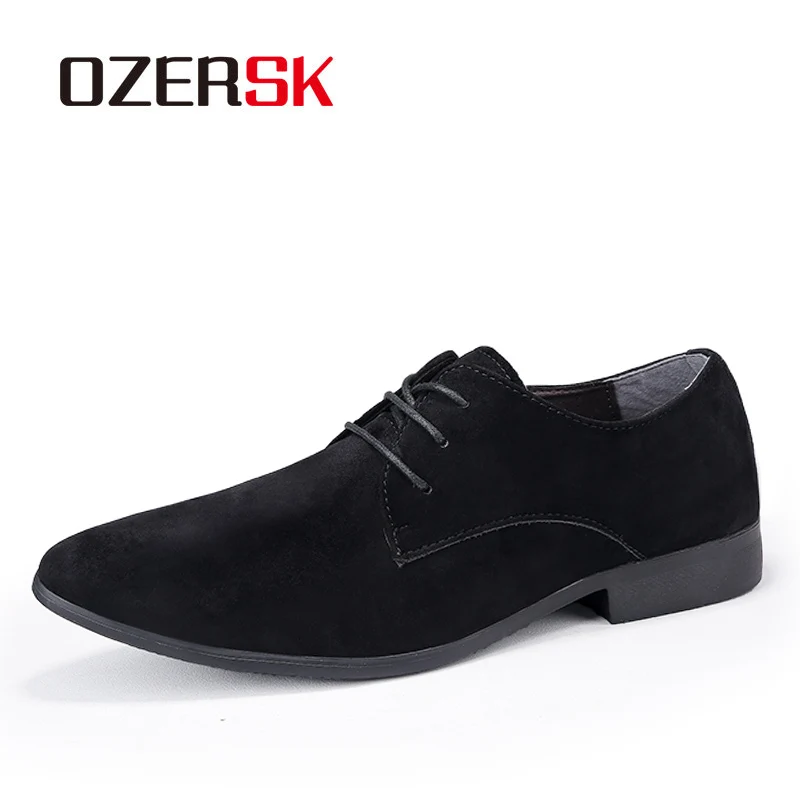 

OZERSK 2020 Brand Men Shoes England Trend Casual Shoes Male Flock Oxford Dress Shoes Zapatillas Men Flats Plus Big Size Men