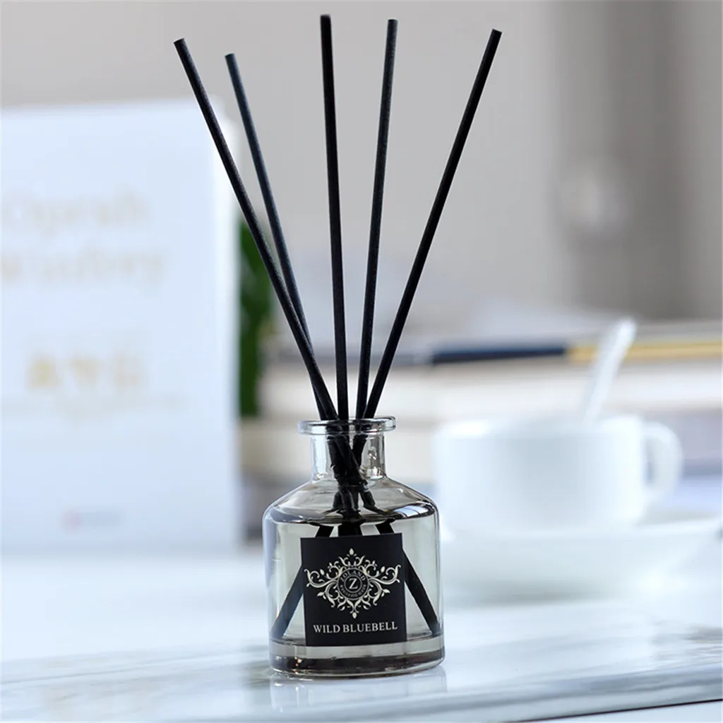 

2019 NEW Reed Oil Diffusers with Natural Sticks, Glass Bottle and Scented Oil 50 ML Fiber rod no fire 5 aroma sticks