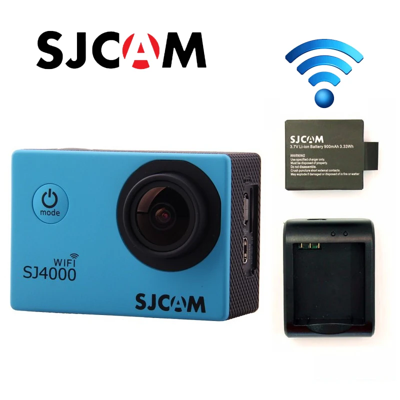 SJCAM SJ4000 WiFi Full HD Дайвинг 30 м Водонепроницаемый Спорт Экшн-камера Спорт DVR разъем Набор