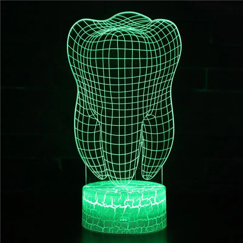 

Dental 3d Bedside Table Lamps Diy Men's And Women's Birthday Creative Gifts Table Moderne Desk Lamp usb 3d Night Lights