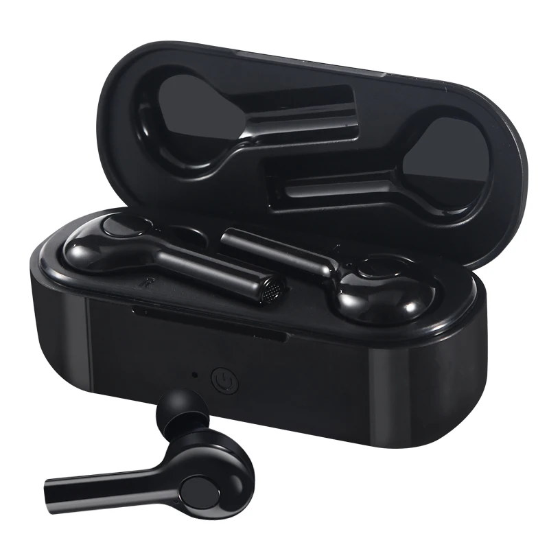 TWS 5,0 Bluetooth наушники 3D стерео беспроводные наушники-вкладыши с двойным микрофоном для Xiaomi huawei iPhone samsung IPX5 - Цвет: Black n Package