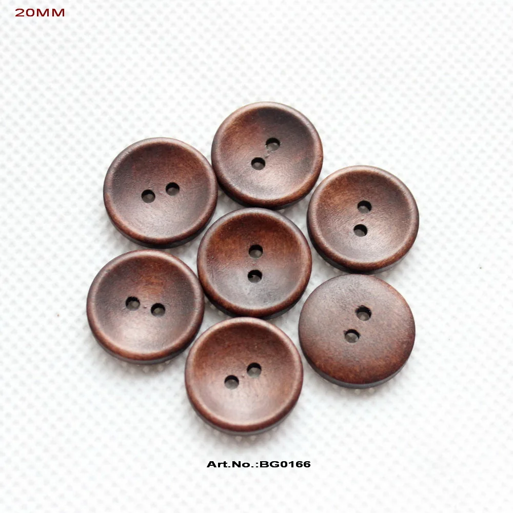 Buy (200pcs/lot)20mm personalized wooden sew buttons