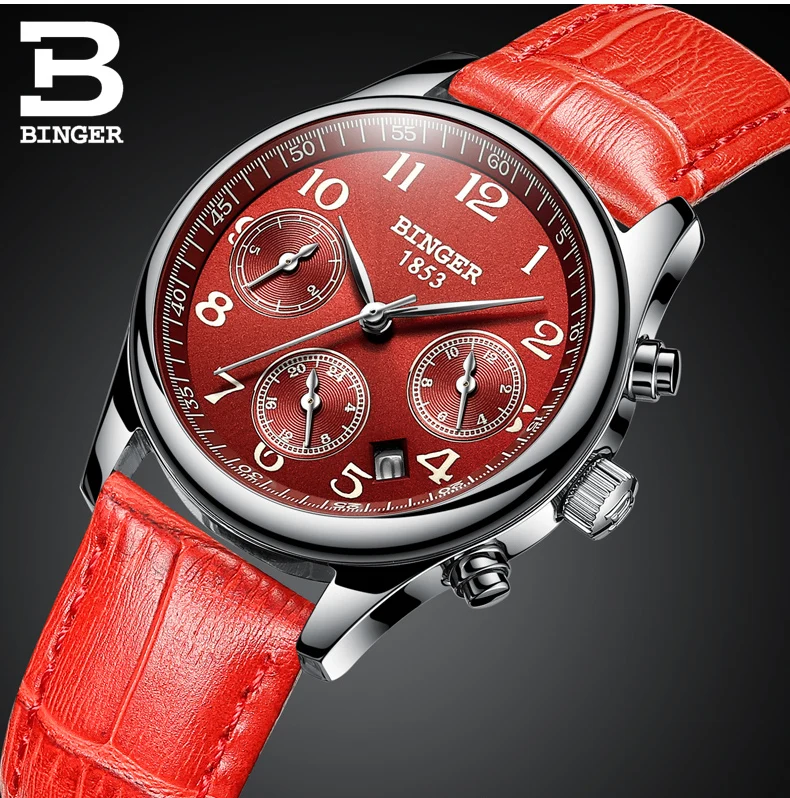Switzerland BINGER женские часы люксовый бренд кварцевые часы женские водонепроницаемые часы Relogio Feminino сапфировые часы наручные часы B-603W4