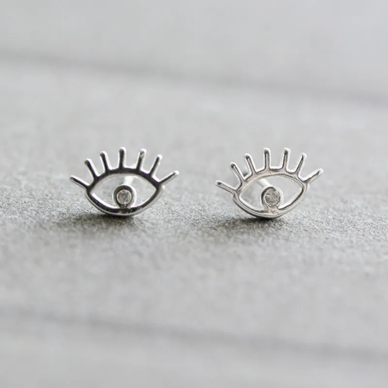 

MIESTILO Evil Eye Protection Nazar 925-sterling-silver Earrings for Women & Men Sterling-silver-jewelry Studs Wholesale Bijoux