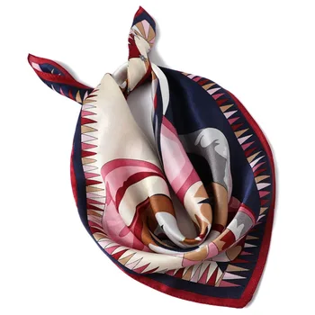 

MIARA.L 2019 new spring printing small square silk satin professional small scarf small scarf gifts wholesale manufacturers