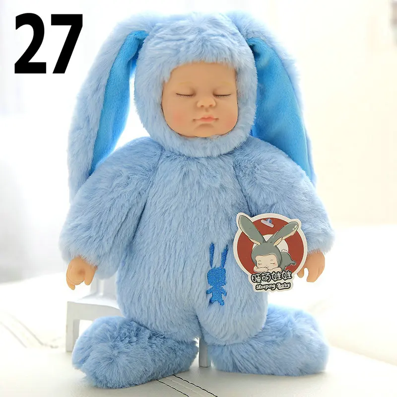 25 см силиконовая кукла reborn baby doll 17 дюймов спящие Младенцы reborn closplay кролик розовый белый Рождественский подарок для детей