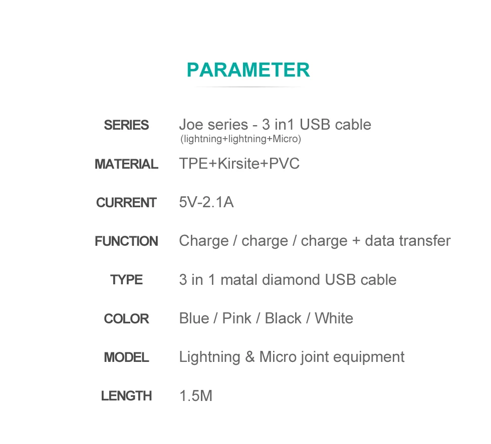 Кабель для быстрой зарядки м USB кабель от 1 до 3 1,5 для iPhone X Micro Usb type-c Тип C USB кабель для samsung huawei мобильный телефон кабель