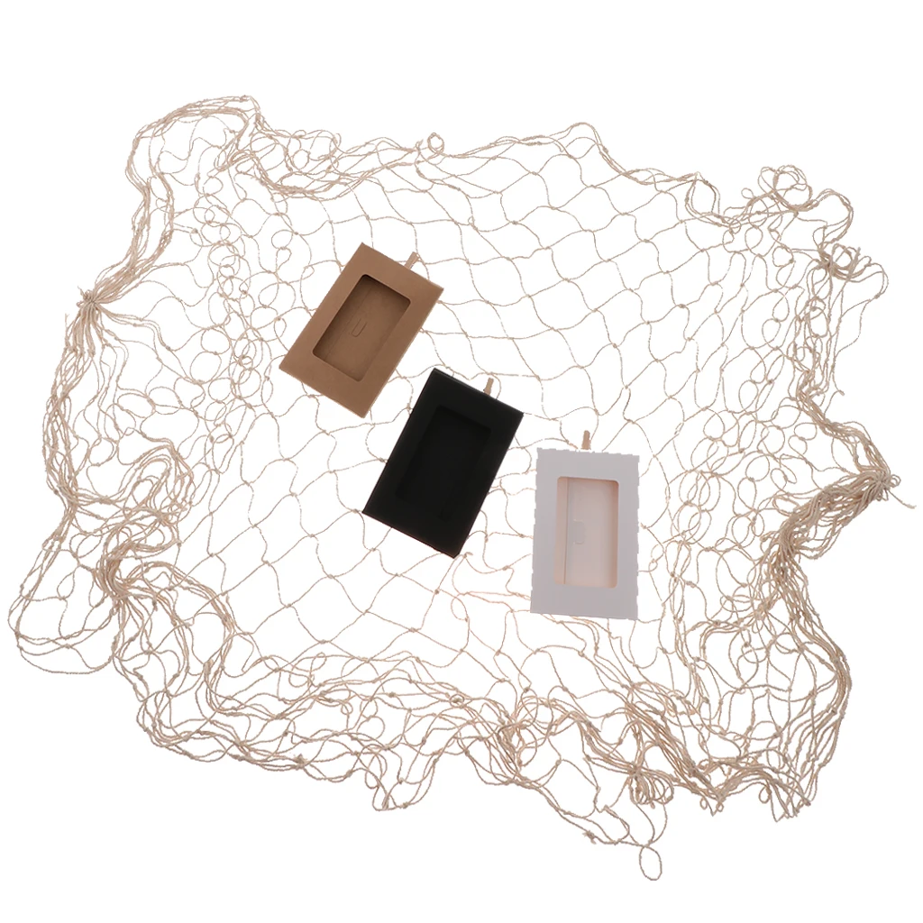 DIY Mediterranean Style Photo Hanging Display Frames 59.05x78.74inch Fishing Net Picture Frames Photo Frame Holder