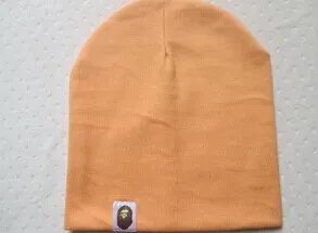 Детские шапки с принтом в виде звезд и сердечек; детская шапка с геометрическим рисунком; Хлопковые вязаные шапки для маленьких мальчиков; сезон осень-зима; детские шапки - Цвет: Orange yellow