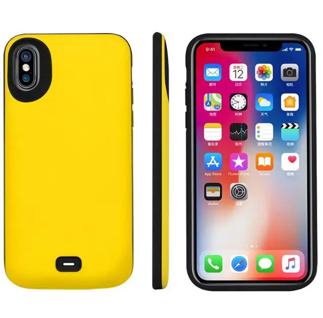 Egeedigi Силиконовый противоударный чехол для зарядного устройства для iPhone X XS 5000 мАч чехол для внешнего зарядного устройства тонкий чехол для внешнего зарядного устройства