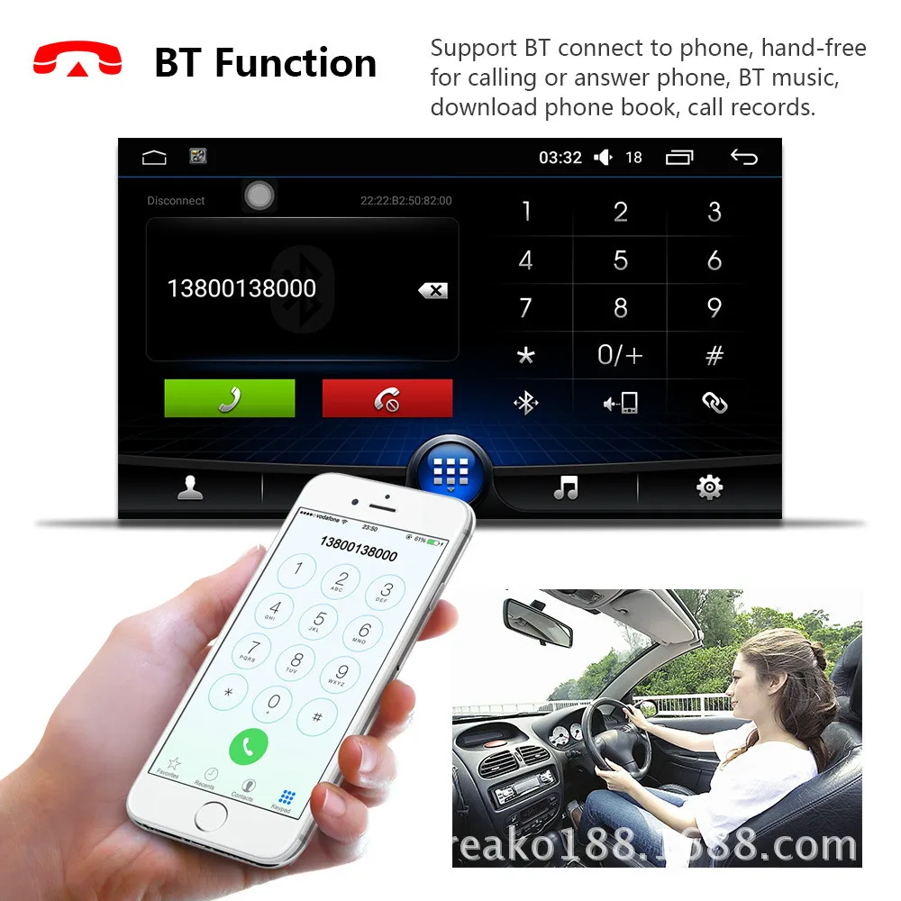 Perfect 7 In Full Automatic Expansion Screen Four Core Android 6 System Car Audio Stereo built-in Bluetooth capabilities and music 11