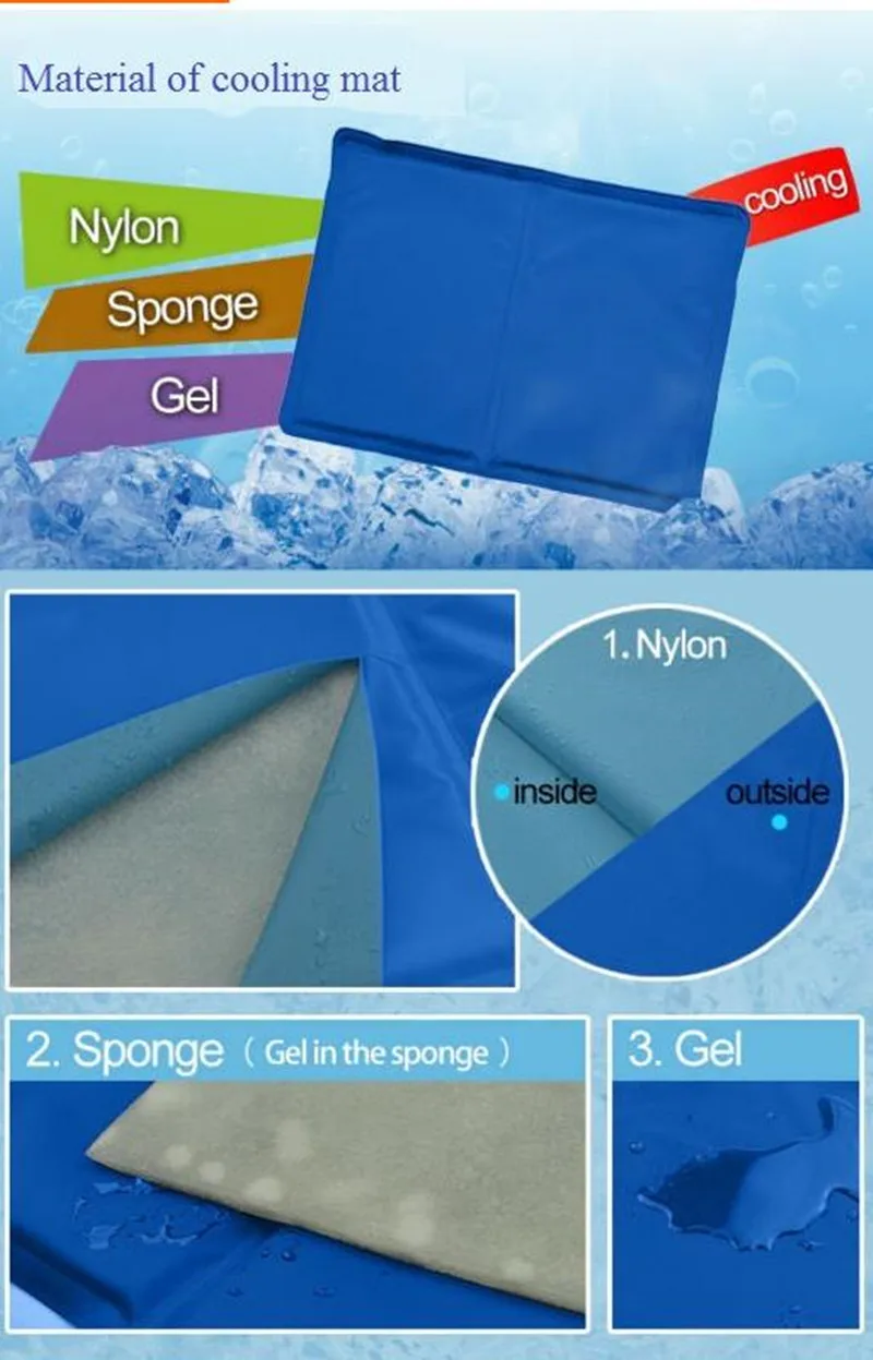 Discounted price 90x140 LARGE MAGIC COOLING GEL PAD BLUE COOL MAT ...