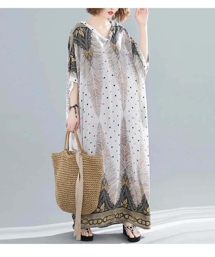 Boho Dress Bohemian Oversize Women Dress Summer Elegant Plus Size Long Maxi Dresses for Women Beach Casual Vestidos Mujer 2019  9