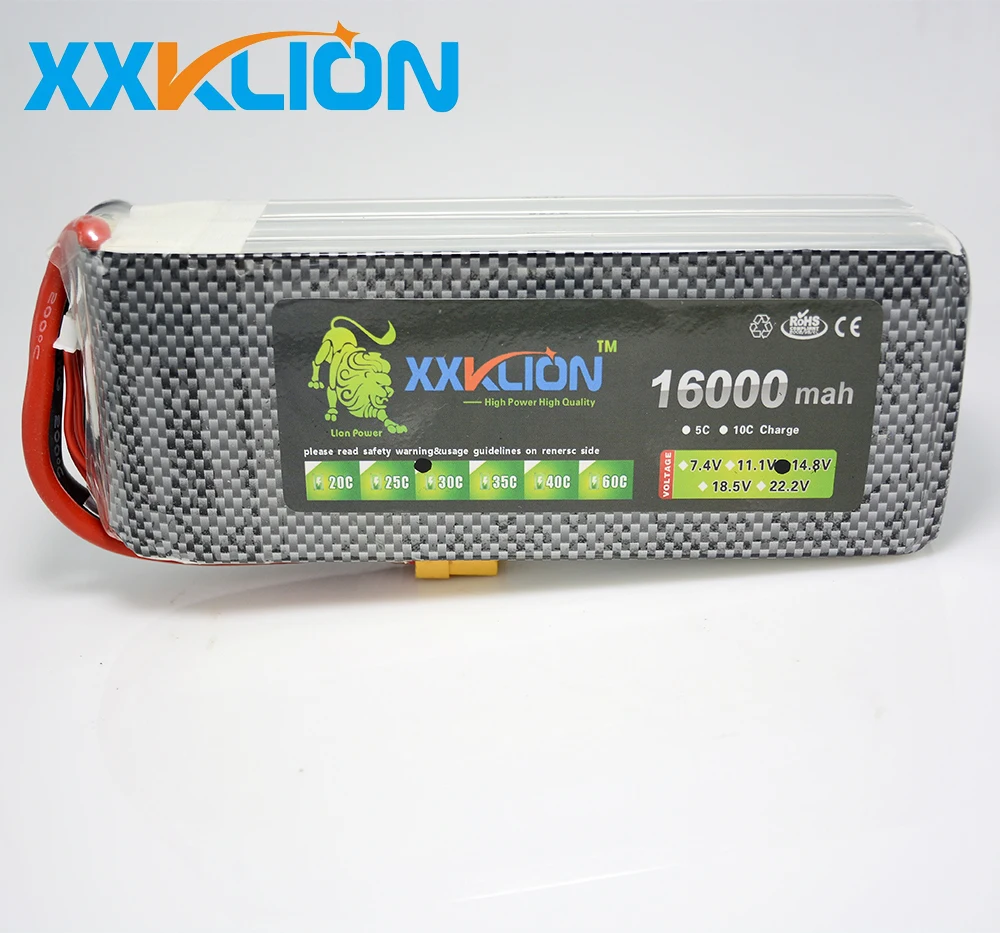 XXKLION 14 8V 4S 16000mah 20C 25C 30C font b drone b font battery pack FPV
