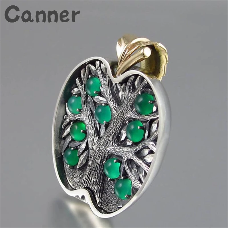 Canner милое зеленое ожерелье из натурального камня Длинная цепочка фруктовое ожерелье кулон спасательное ожерелье дерево для женщин Персонализированная цепочка A40