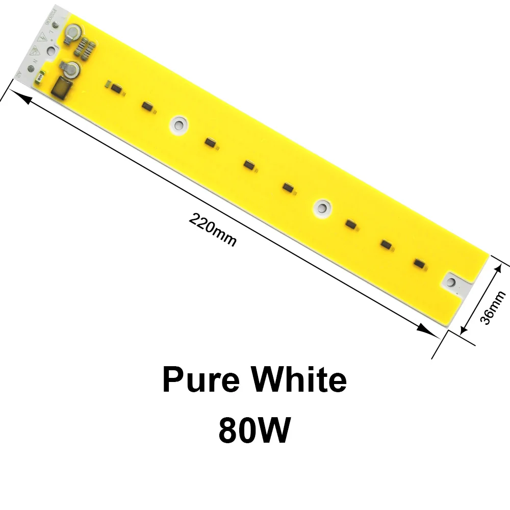 Hontiey COB светодиодный полный спектр лампа для роста теплый белый Чип 30 Вт 50 Вт 80 Вт лампа 220 в 110 В растение сеялка цветок теплица прожектор - Испускаемый цвет: 80W Pure White