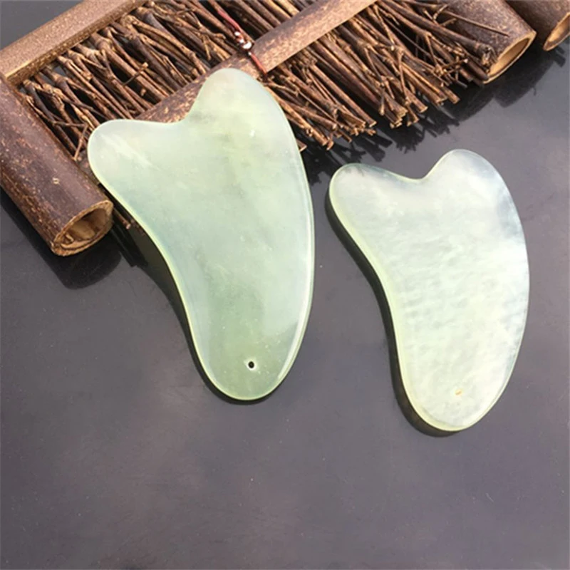 Jade Gua Sha доска и роликовый лицевой ролик массажер китайская медицина натуральный нефрит доска инструмент для выскабливания