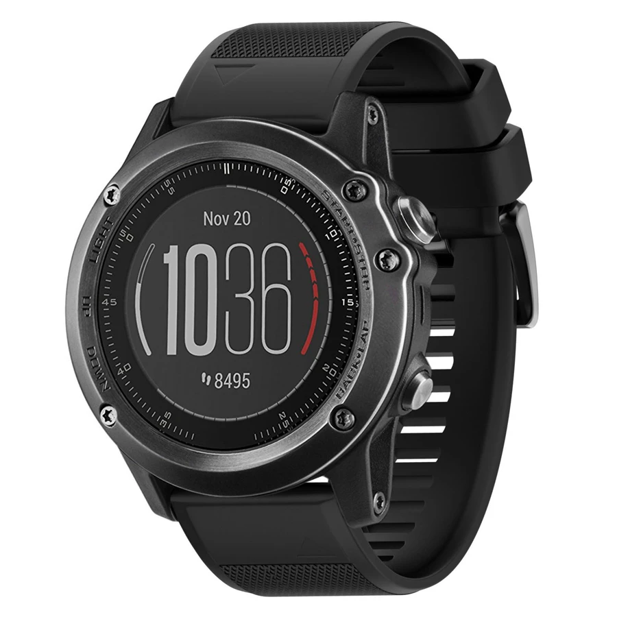 XBERSTAR ремешок для часов Ремешок для Garmin Fenix 5X для Garmin Fenix 3 3 HR gps часы замена силиконовый Easyfit браслет на запястье