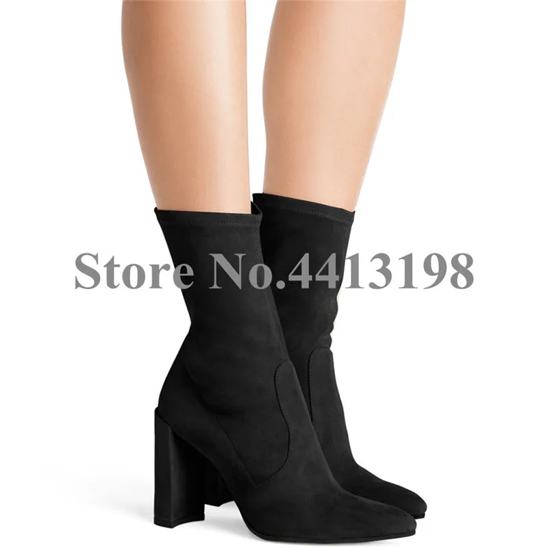Mi SlipSur As Talons Chaussures Sabot Picture Femme mollet Femmes Blanc Haute Dames Nouveau Bout Talon Robe as Bottes Super Picture Noir Courtes Pointu T31KuclFJ