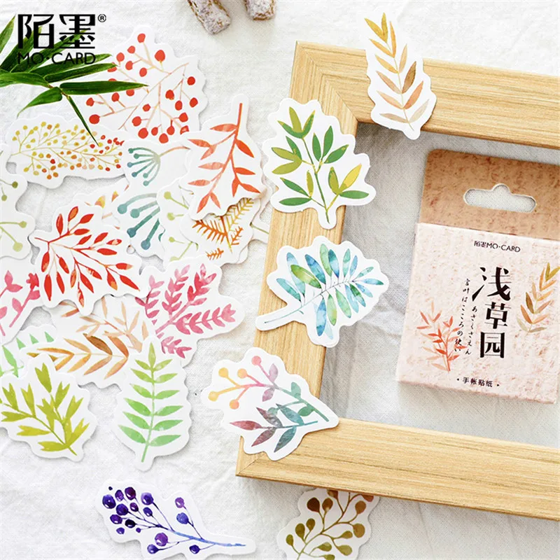 

45Pcs/set kawaii Memo pad fashion cute grass pattern Diary stickers planner Christmas decorations school supplies stationery