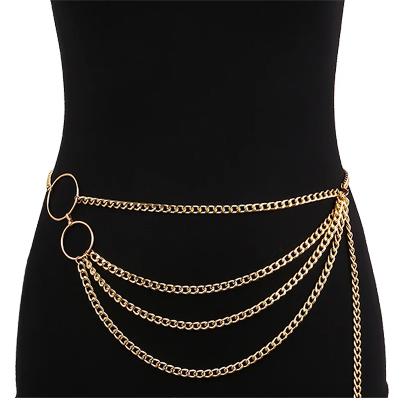 Rose gold chain waist belt Clearance