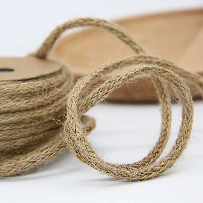 10 Meters Natural Jute Rope 3 Strand Braided Twisted Choice of Diameter 6mm-60mm 
