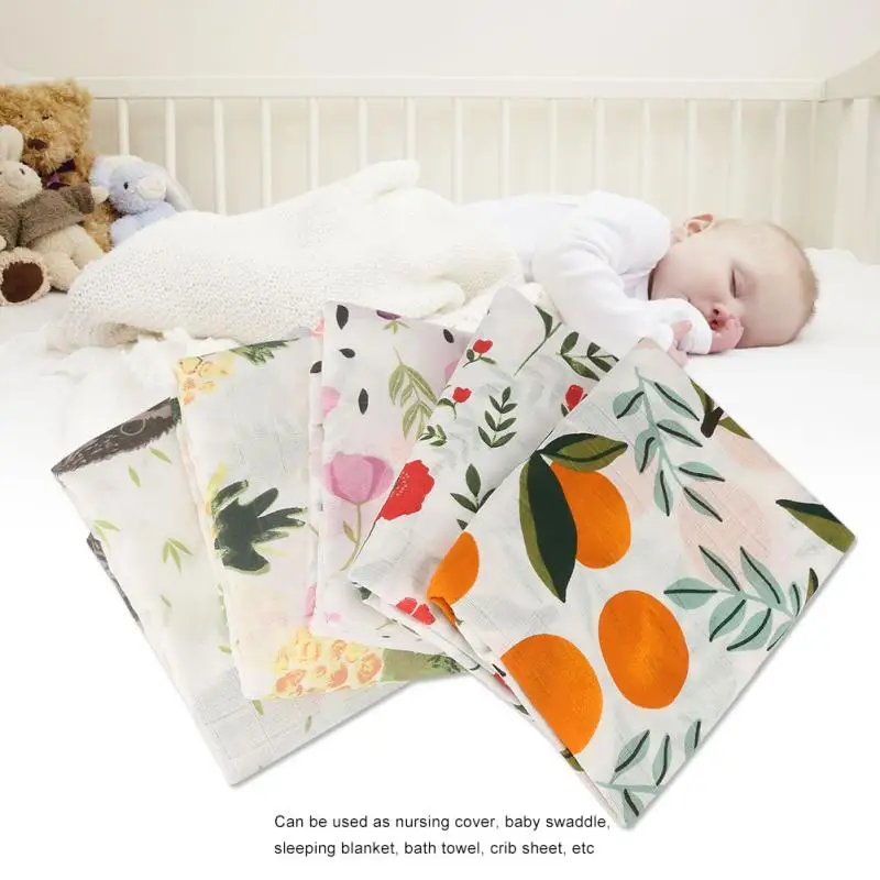 Buy Breathable Cotton Newborn Swaddle Muslin Blanket Baby Infant Soft Bath