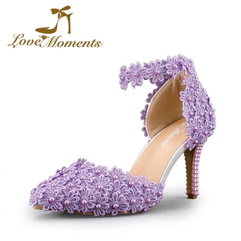 Wedding shoes bride High Heels Women Pumps Pointed Toe buckle strap purple/red/white/ivory lace flower Sandals Party Dress shoes цена Wedding shoes bride High Heels Women Pumps Pointed Toe buckle strap purple/red/white/ivory lace flower Sandals Party Dress shoes цены онлайн