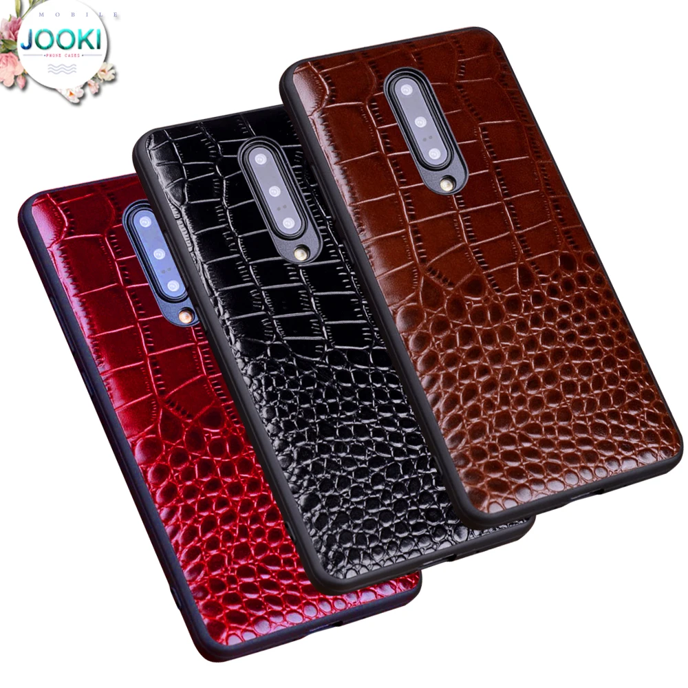 for Oneplus 7 Pro Case Genuine Leather Back Skin Cover for One Plus 7