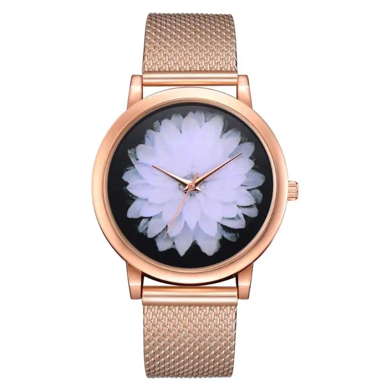 

2019 Lvpai Fashion Women 3D Flower Quartz Watches Mesh Strap Wristwatches Casual Watch Women Waterproof Relogio Feminino
