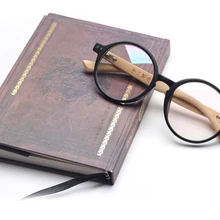 Круглые бамбуковые очки ручной работы, деревянные очки для чтения, очки в бамбуковой оправе, деревянная оправа oculos de grau n557