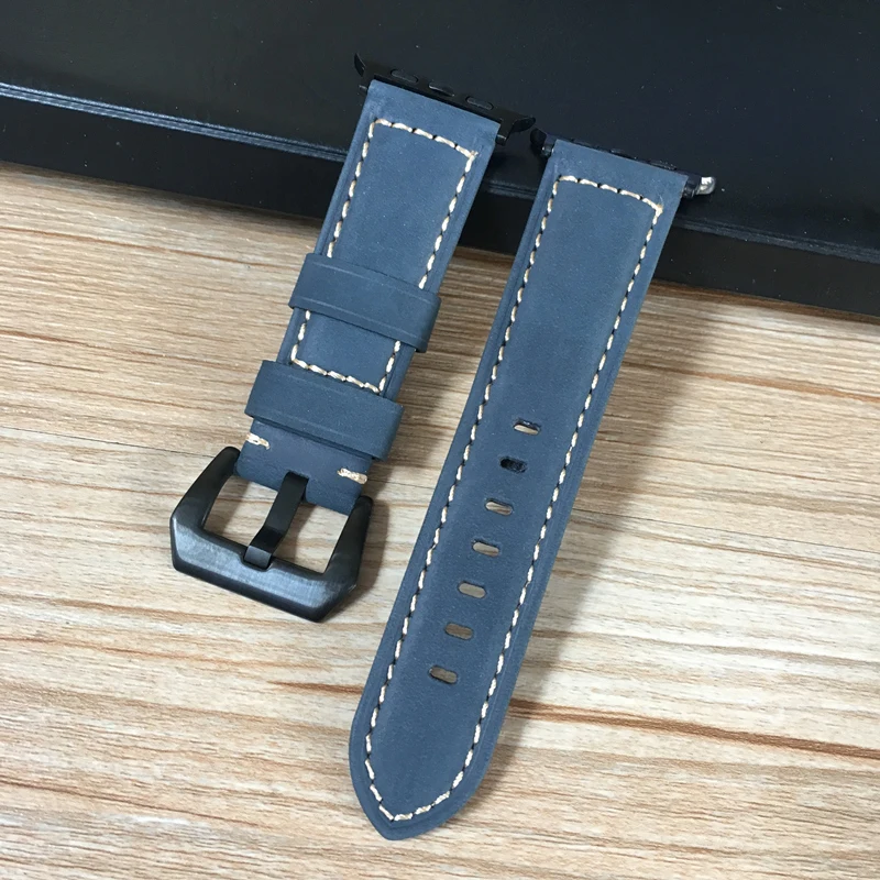 Для Apple Ремешки для наручных часов mate Crazy Horse кожаный ремешок iWatch 42 мм 44 мм красный коричневый серый зеленый синий для серии 4 3 2 1 Sport Edition