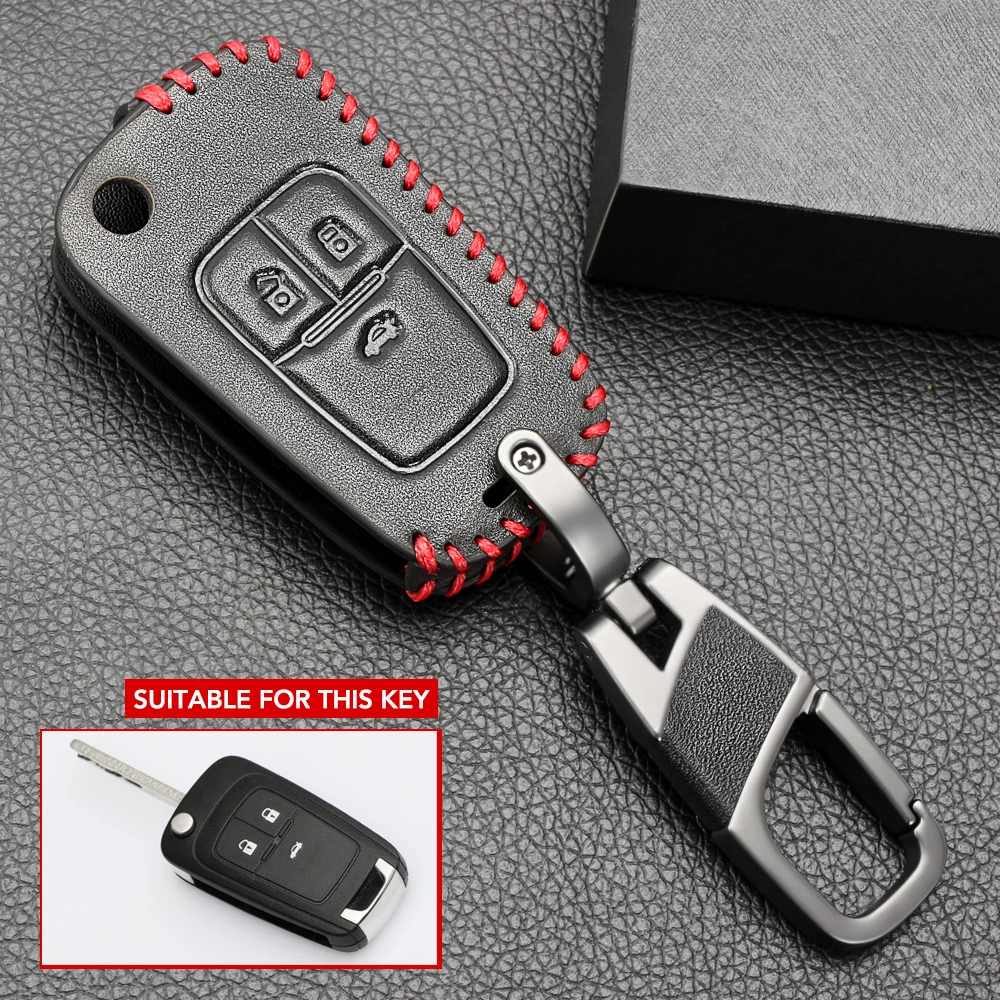 

Leather Car Key Fob Cover Case for Chevrolet Cruze Opel Astra Corsa ADAM S Antara Meriva Zafira Insignia GTC MOKKA