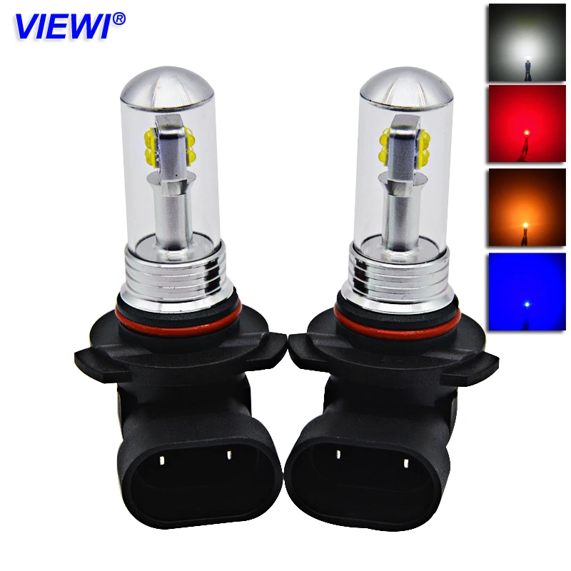 2X Auto light bulbs for cars 12v 24v 9005 HB3 9006 HB4 headlights 3535 super white yellow red