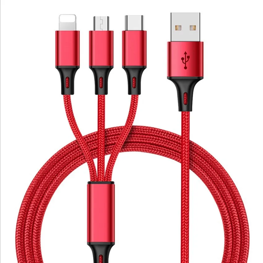 AIFFECT 3 في 1 8 دبوس كابل يو اس بي ل iphone 6 7 X المصغّر usb CableType-C متعددة كابل الشاحن ل Xiaomi سامسونج المحمول الهاتف الحبل.