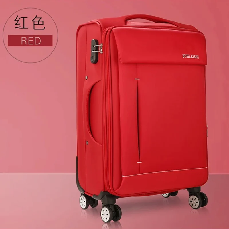 Новые туфли-оксфорды Бизнес чемодан на колесиках 20/22/24/26/28 дюймов Для мужчин и wo Для мужчин носить на колесах бренд тележка багаж чемодан для путешествий - Цвет: red
