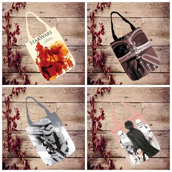 

IVYYE 1PCS Star Wars Fashion Anime Canvas Shoulder Bags Casual Shopping Bag Cartoon Tote Handbag Travel Lady Girls New