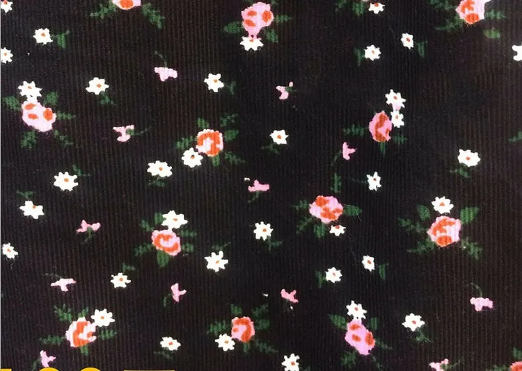 black flower print