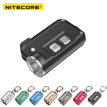 

2018 New Nitecore TINI 380 lumens Micro-USB charging Mini Metallic Key Chain Light flashlight