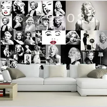 La costumbre de 3D murales Marilyn Monroe fondo de fotografía papel de parede habitación sofá Pared de TV pared del dormitorio de papel