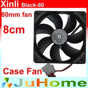 

80mm, 8cm fan, case fan, Black, quiet, for power supply, for computer Case, Computer fan, Computer cooler, Xinli Black_8025