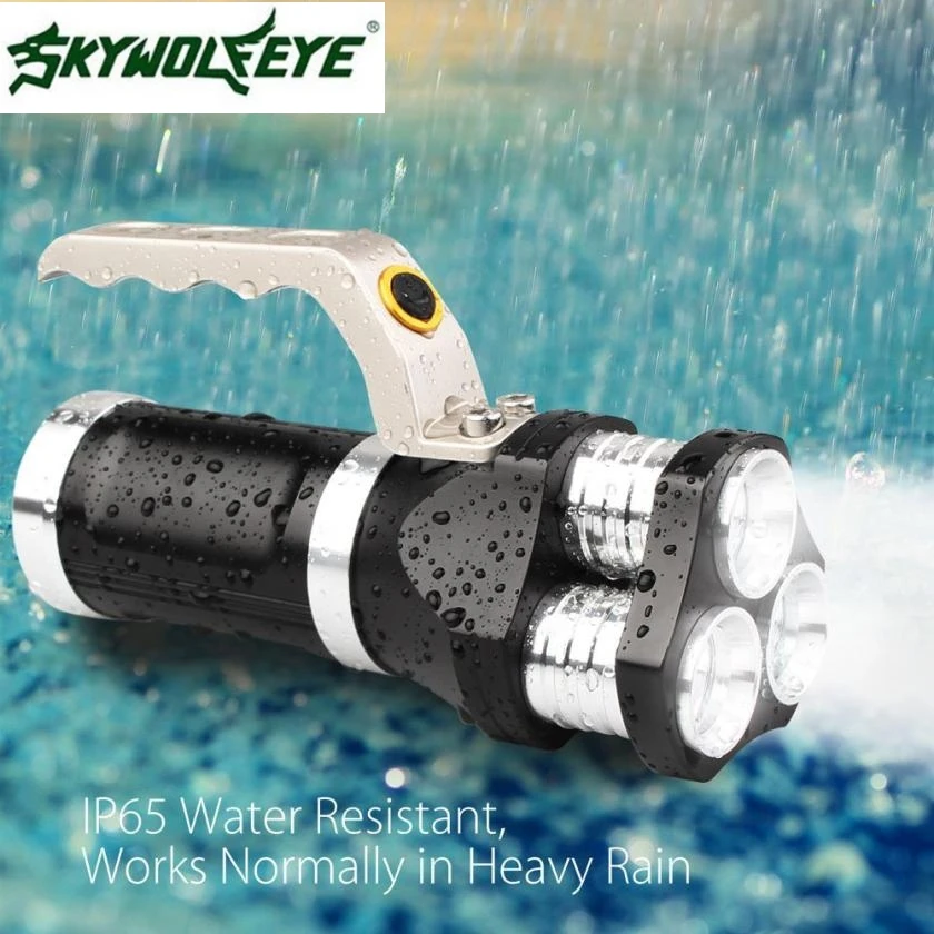 

MA 6 Shining Hot Selling Fast Shipping Rechargeable LED Searchlight Tactical Flashlight 3T6 Spotlight 9000 Lumens