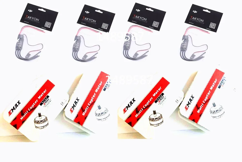

Super-powered set 4 pcs Original Emax RS2205 2300KVMotor+Original 4PCS Takyon series Z318/Z420 for FPV Quad Racing QAV Race