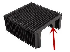 Folded 14.5x6.5x6.5cm Replacement Accordion Shape Flexible Dust Cover for Milling Machine Unfolded 14.5x24x6.5cm