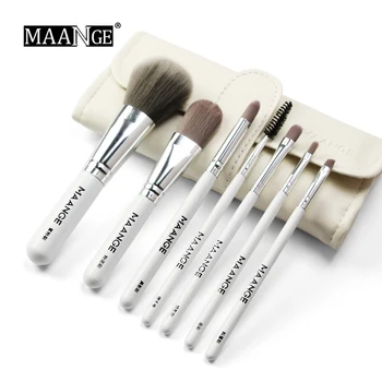 

MAANGE High Quality Portable 7Pcs Makeup Brushes Make Up Brush Set Synthetic Hair Foundation Eyebrow Eyeshadow Cosmetic with Bag